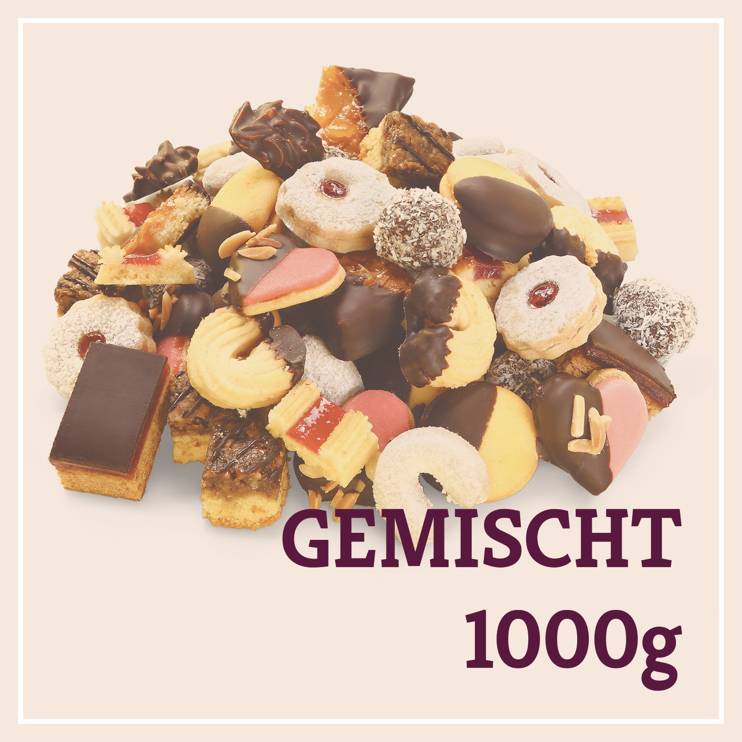 Heiss & Süß - Teebäckerei gemischt 1000g in der Plastikschale