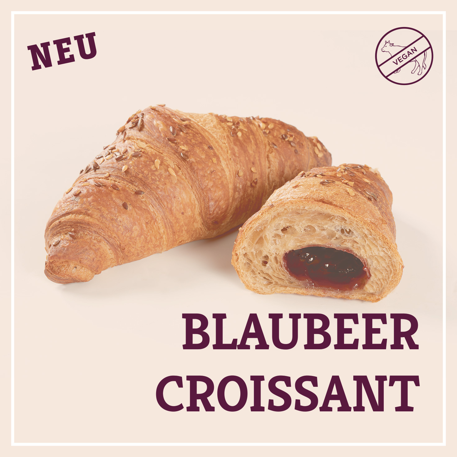Heiss & Süß - Veganes Blaubeer-Croissant