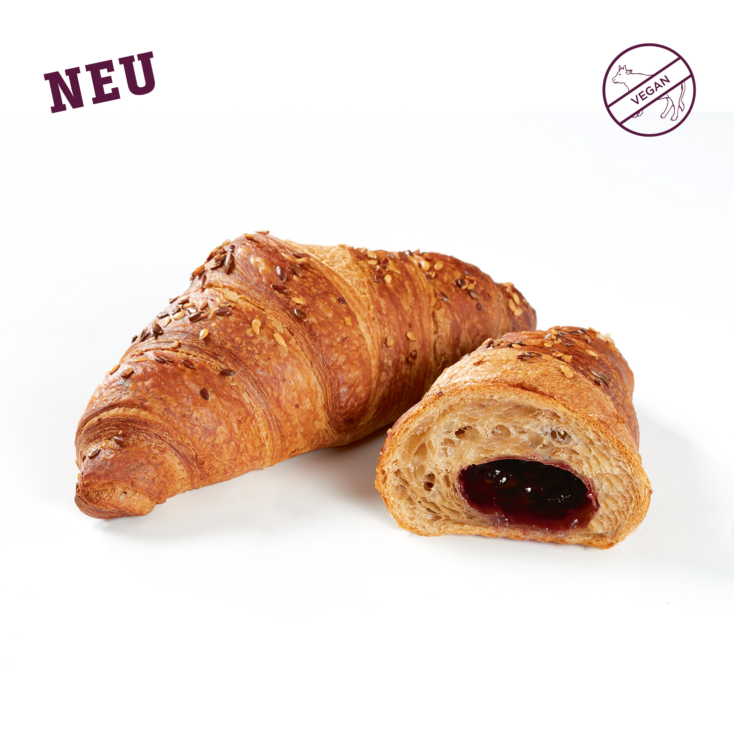 Veganes Blaubeer Croissant