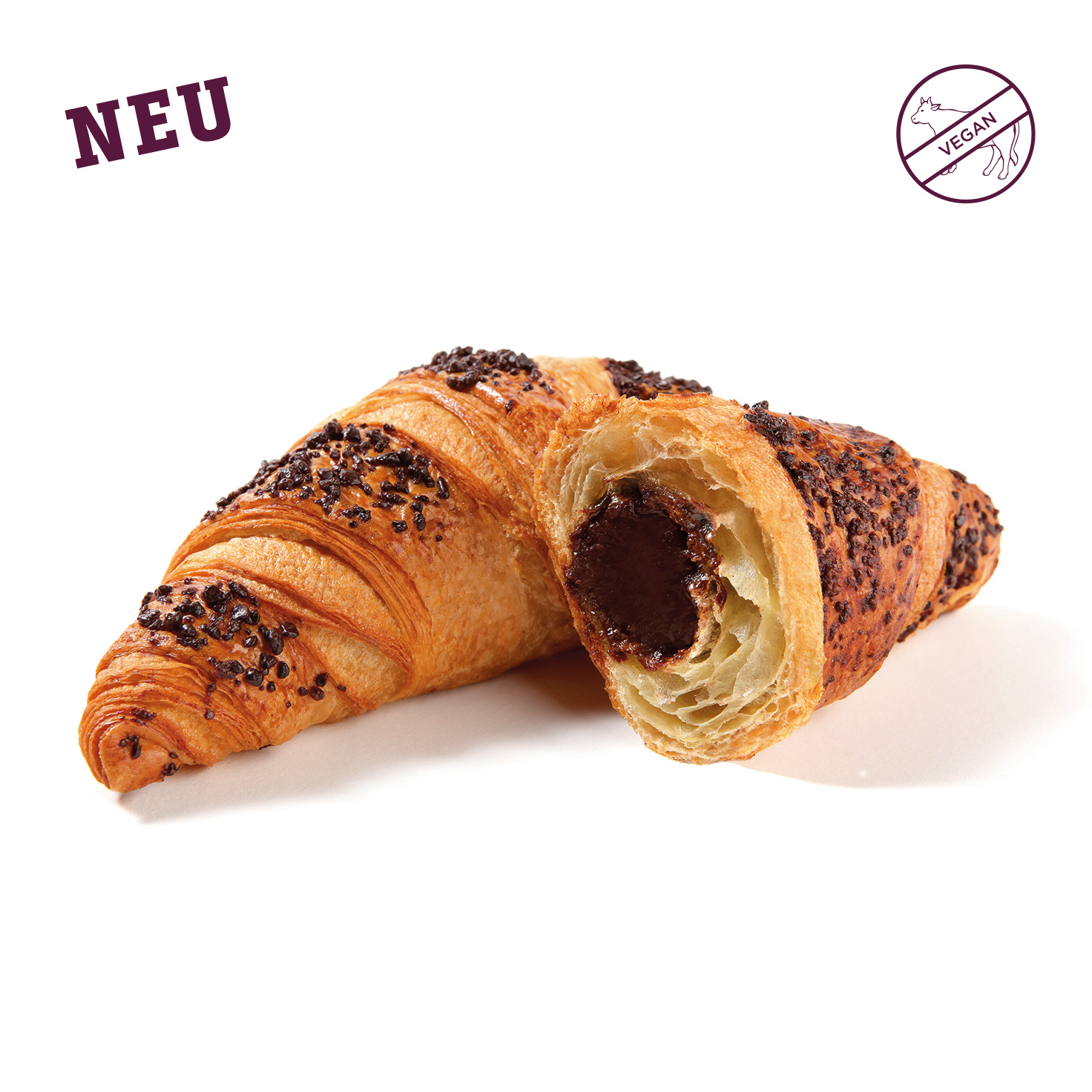 Veganes Schoko Croissant