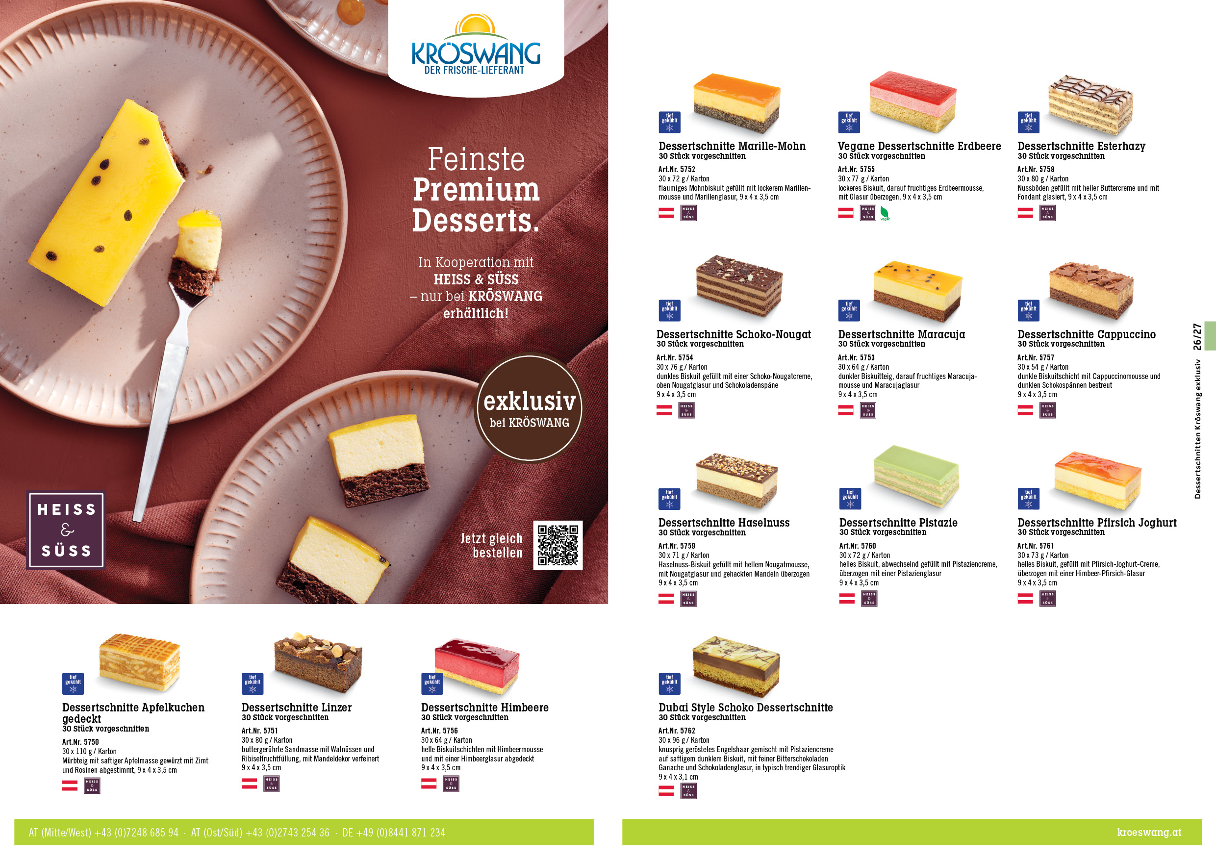 Dessertschnitten Kröswang exklusiv