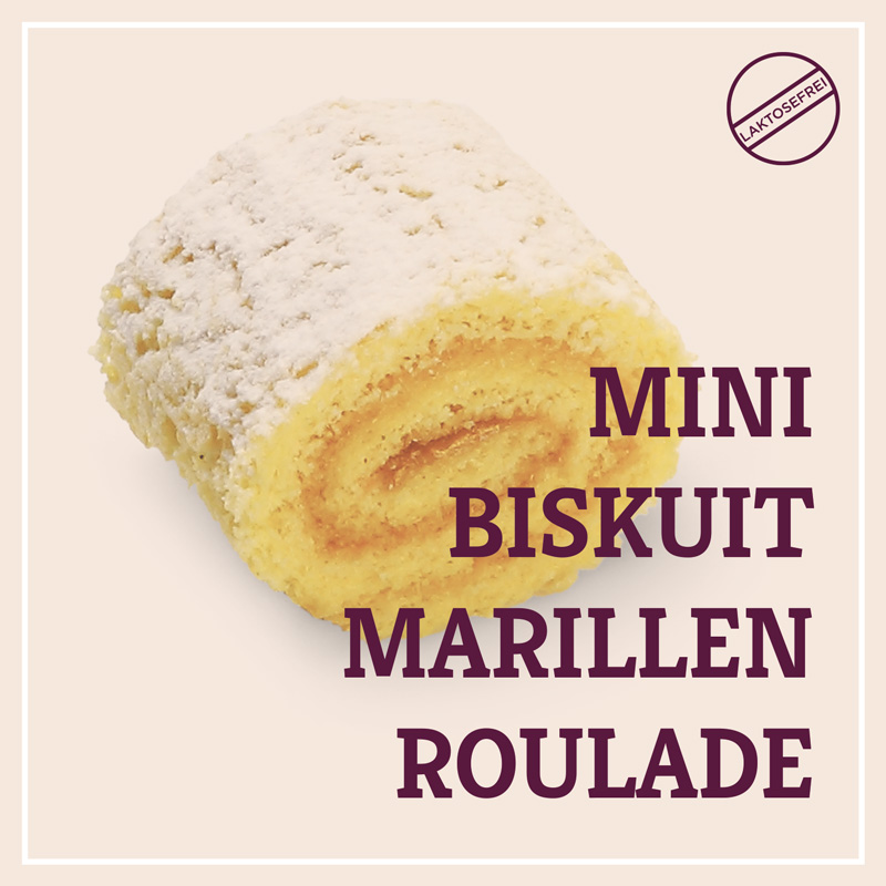 Mini-BiskuitMarillenroulade Heiss & Süß - Mini-Biskuit-Marillenroulade