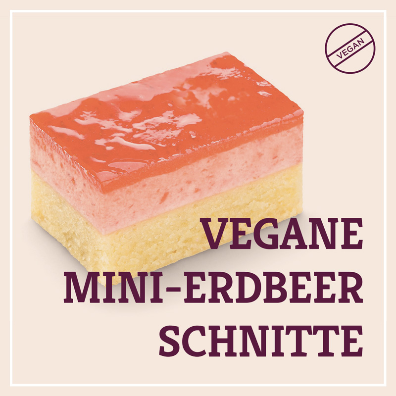 Heiss & Süß - Mini-Vegane Erdbeerschnitte